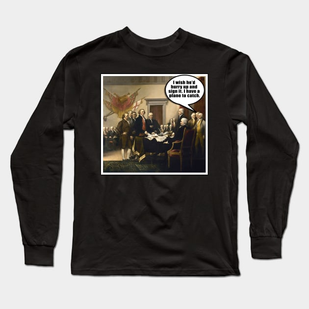 REVOLUTIONARY WAR AIRPORT Funny Long Sleeve T-Shirt by Scarebaby